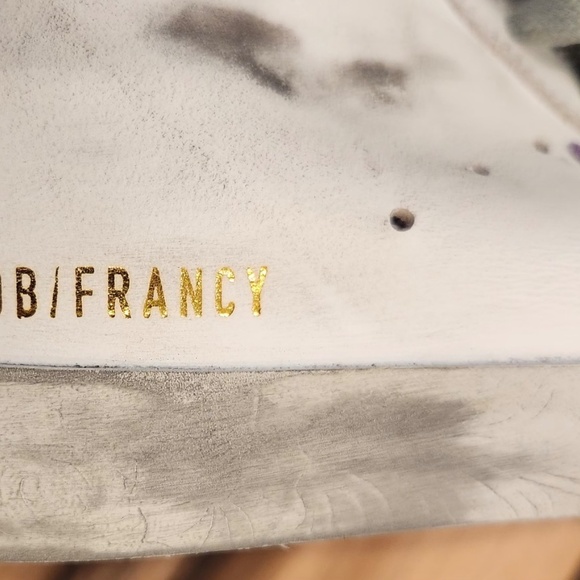 GOLDEN GOOSE FRANCY CLASSIC  HIGH TOP SIZE 8  WHITE/LAVENDER/FUXIA - Picture 7 of 16